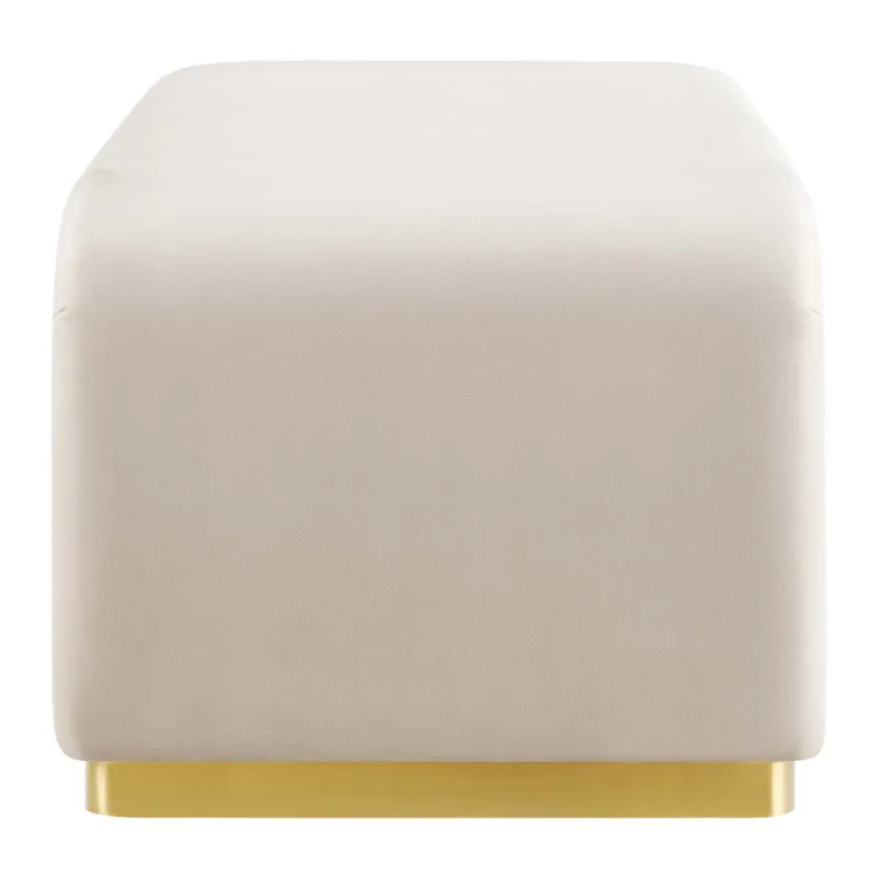 Koda Performance Velvet Waterfall Ottoman