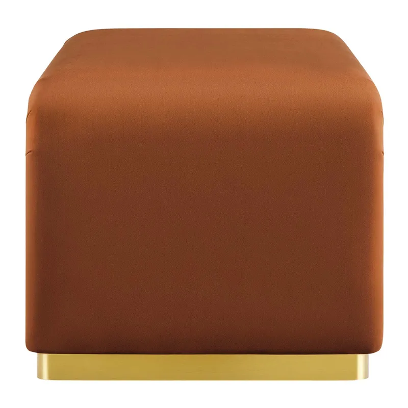 Koda Performance Velvet Waterfall Ottoman
