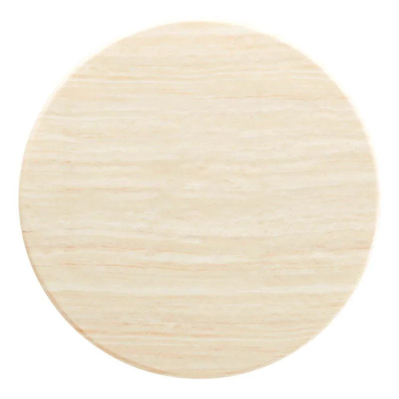 Lippa 36” Round Artificial Travertine Dining Table