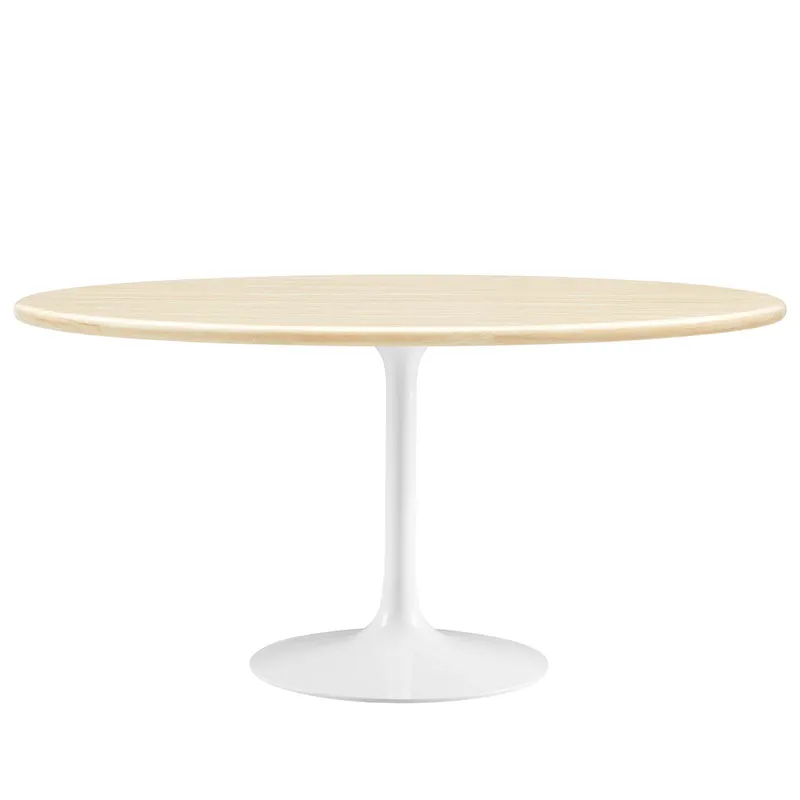 Lippa 60” Oval Artificial Travertine Dining Table