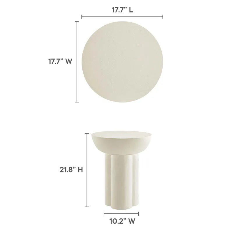 Caspian Round Concrete Side Table
