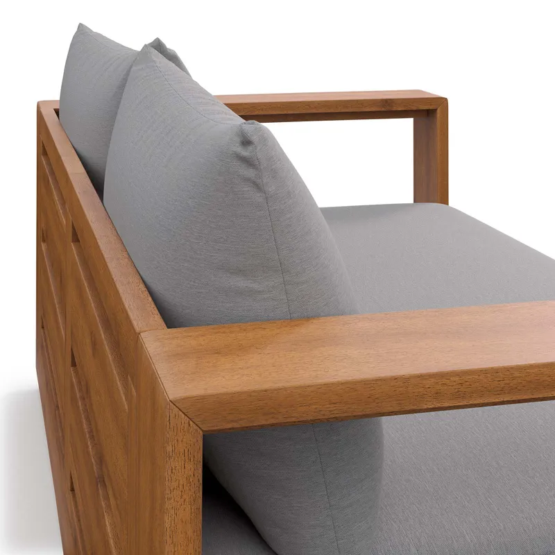 Tahoe Acacia Wood Outdoor Patio Acacia Wood Loveseat