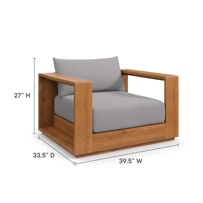 Tahoe Outdoor Patio Acacia Wood 3-Piece Furniture Set