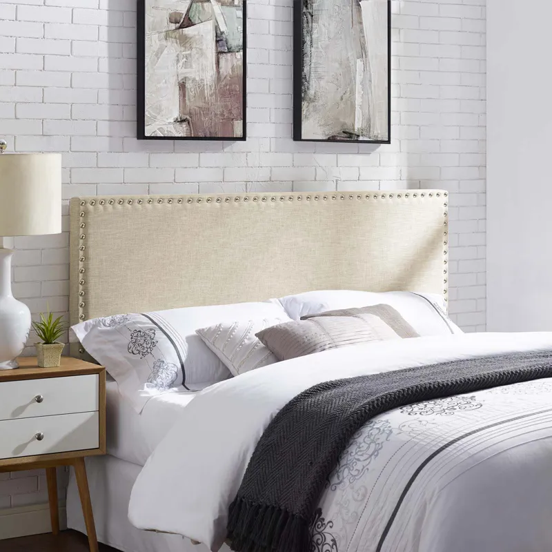 Phoebe Queen Upholstered Fabric Headboard