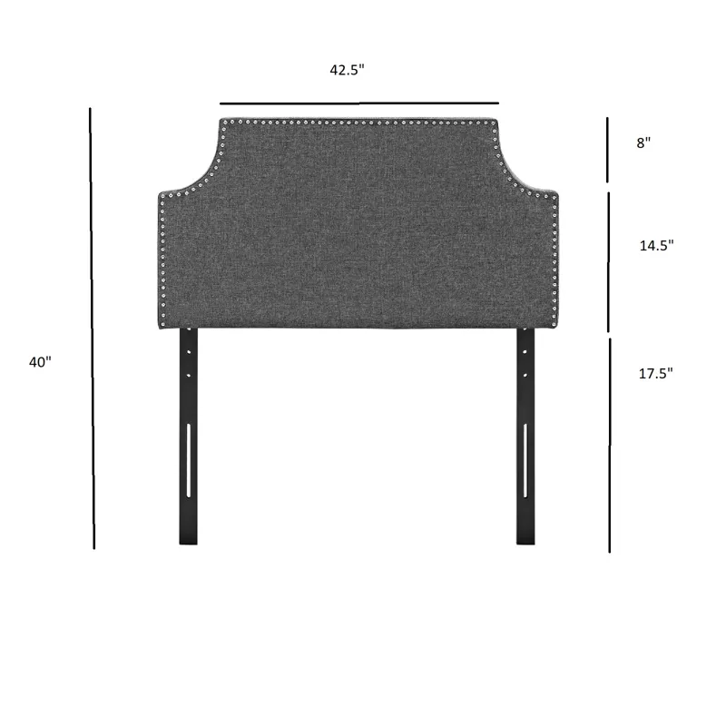 Laura Twin Upholstered Fabric Headboard