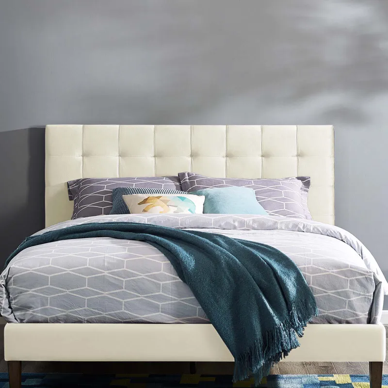 Paisley Tufted Full / Queen Upholstered Performance Velvet Headboard