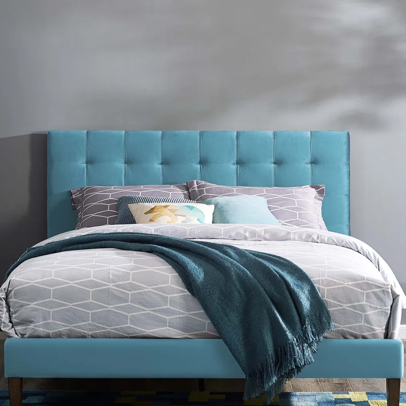 Paisley Tufted Full / Queen Upholstered Performance Velvet Headboard
