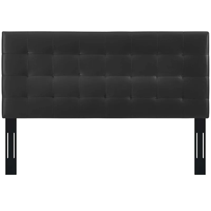 Paisley Tufted Full / Queen Upholstered Faux Leather Headboard