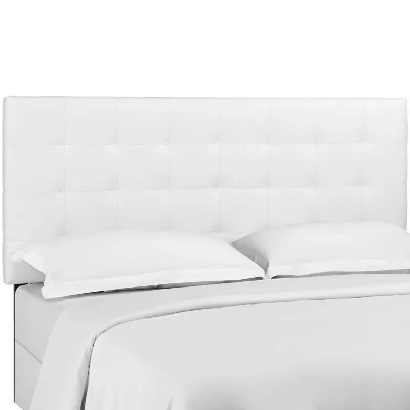 Paisley Tufted King and California King Upholstered Faux Leather Headboard