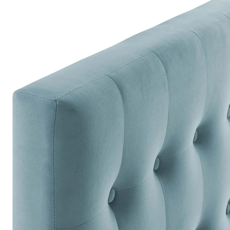 Emily Twin Biscuit Tufted Performance Velvet Headboard