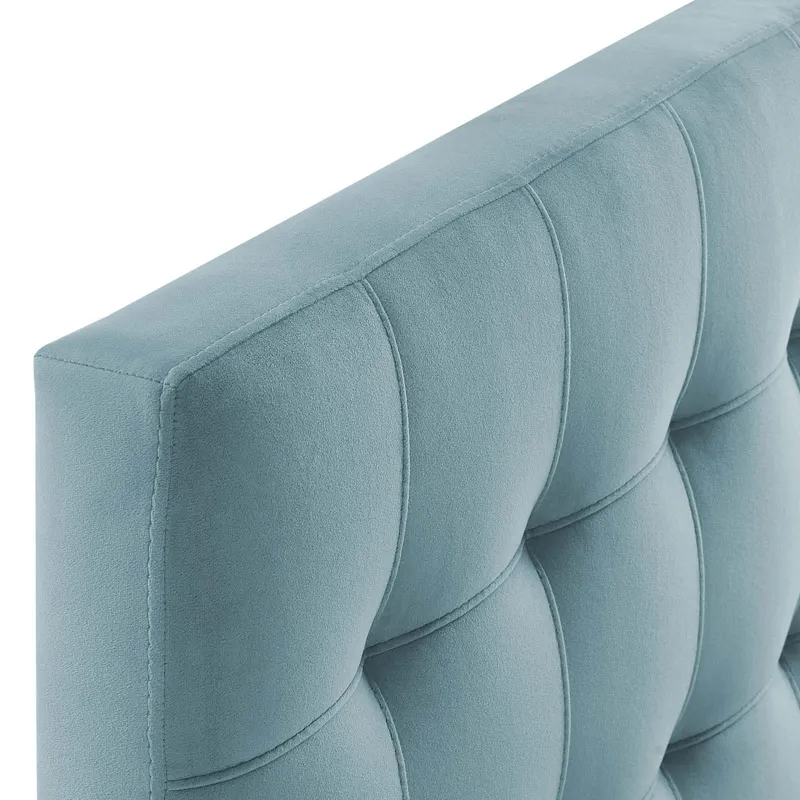 Lily Biscuit Tufted Twin Performance Velvet Headboard