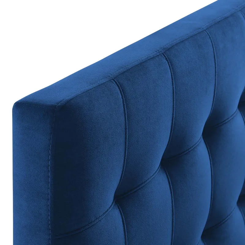 Lily Biscuit Tufted Twin Performance Velvet Headboard