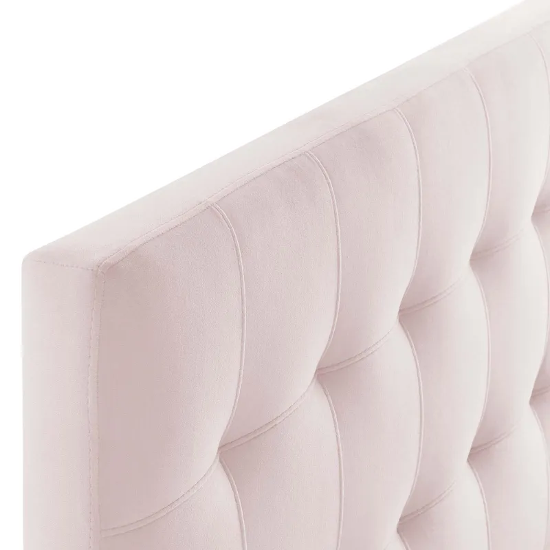Lily Biscuit Tufted Twin Performance Velvet Headboard