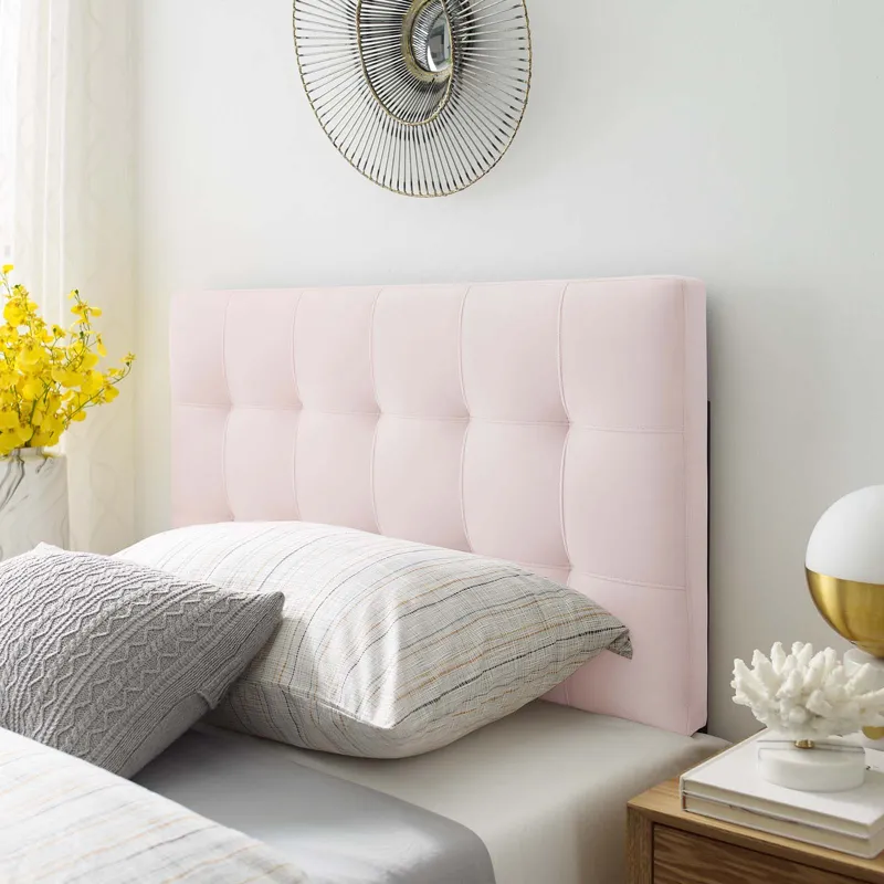 Lily Biscuit Tufted Twin Performance Velvet Headboard