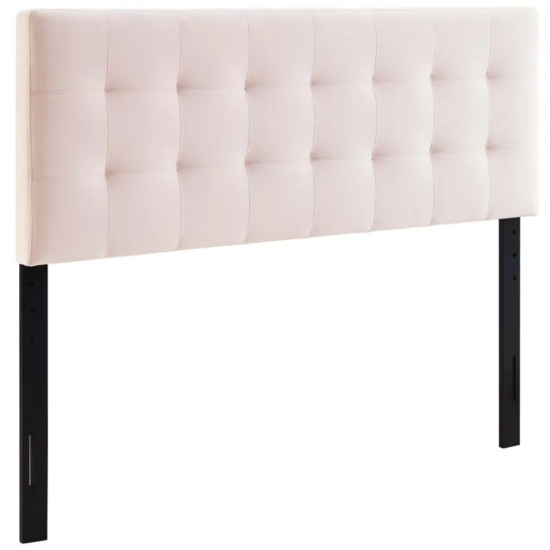 Lily Biscuit Tufted Full Performance Velvet Headboard