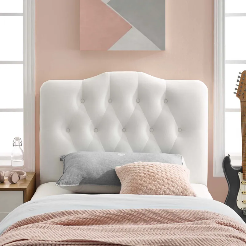 Annabel Twin Diamond Tufted Performance Velvet Headboard