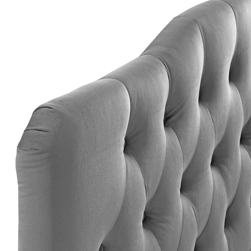 Annabel Queen Diamond Tufted Performance Velvet Headboard