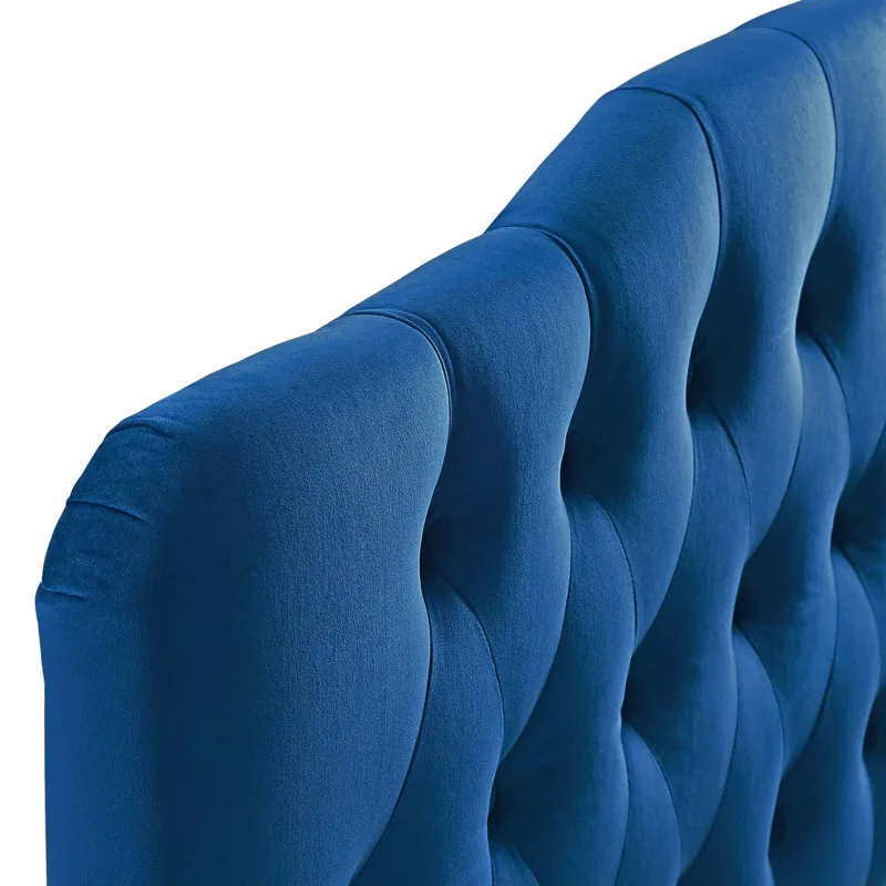 Annabel Queen Diamond Tufted Performance Velvet Headboard