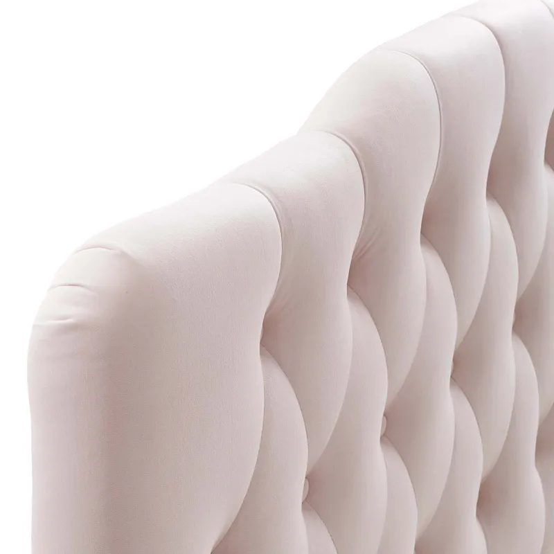 Annabel Queen Diamond Tufted Performance Velvet Headboard