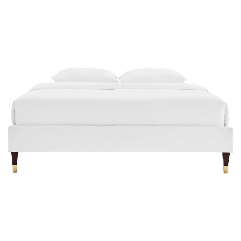 Harlow Full Performance Velvet Platform Bed Frame
