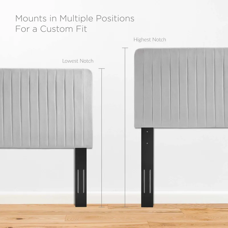 Milenna Channel Tufted Performance Velvet Twin Headboard