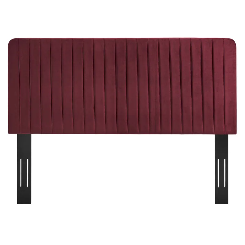 Milenna Channel Tufted Performance Velvet Twin Headboard