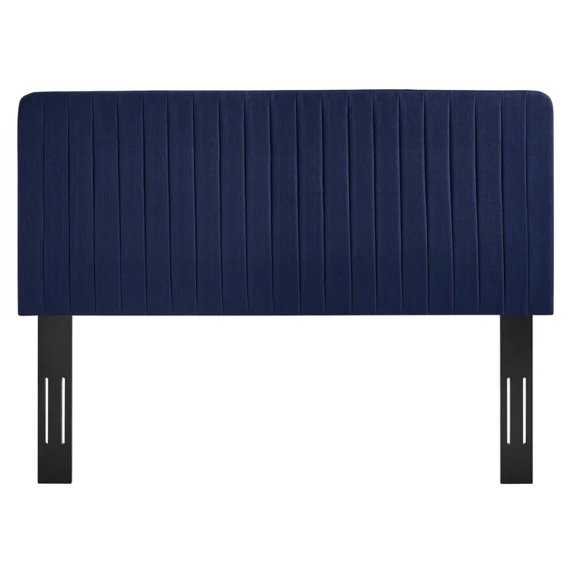 Milenna Channel Tufted Upholstered Fabric Twin Headboard