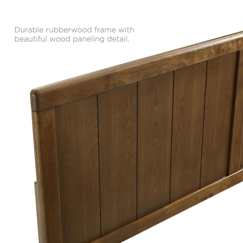 Alana King Wood Platform Bed With Angular Frame