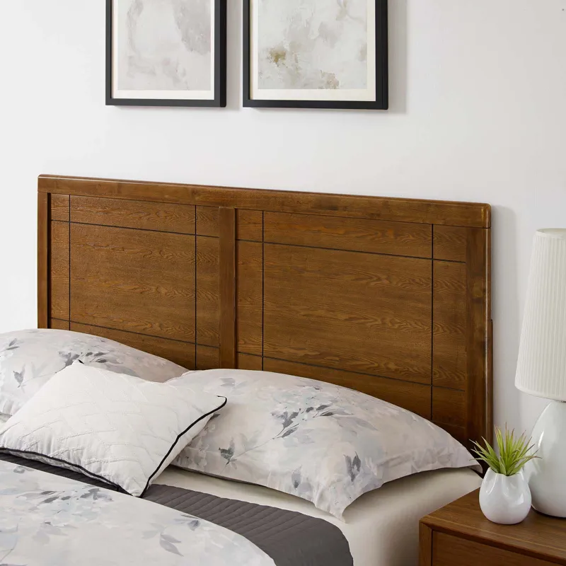 Marlee King Wood Platform Bed With Splayed Legs