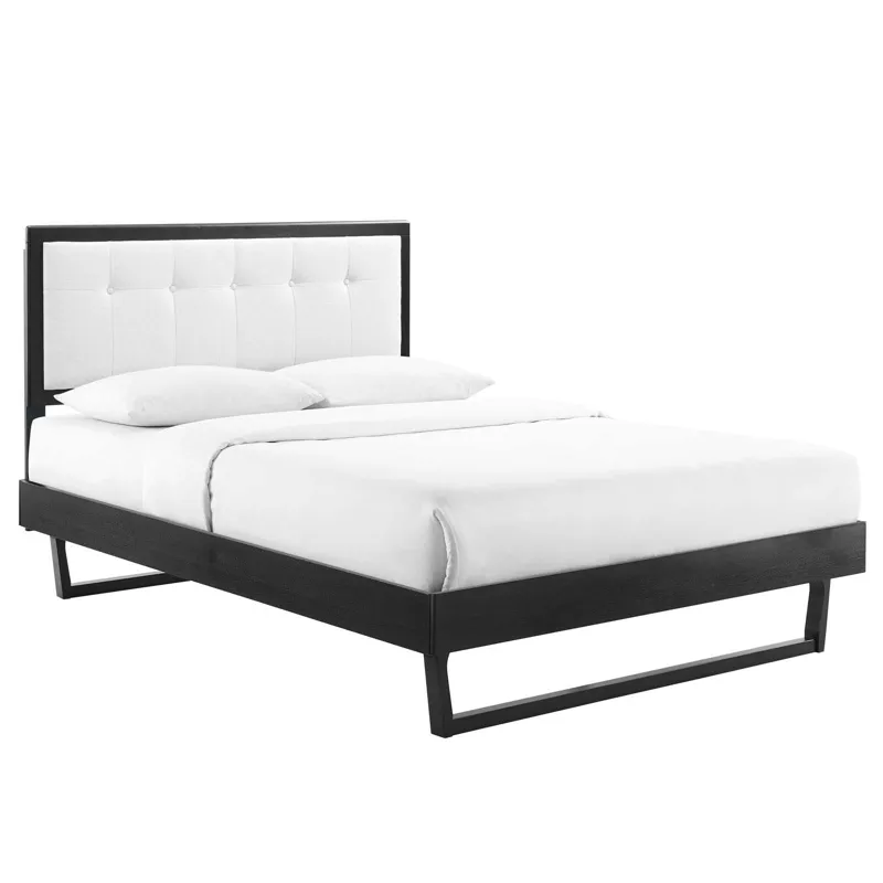 Willow Twin Wood Platform Bed With Angular Frame