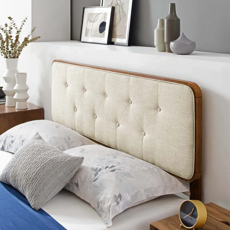 Bridgette Full Wood Platform Bed With Angular Frame