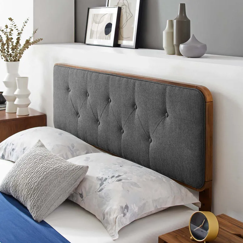 Bridgette Full Wood Platform Bed With Angular Frame
