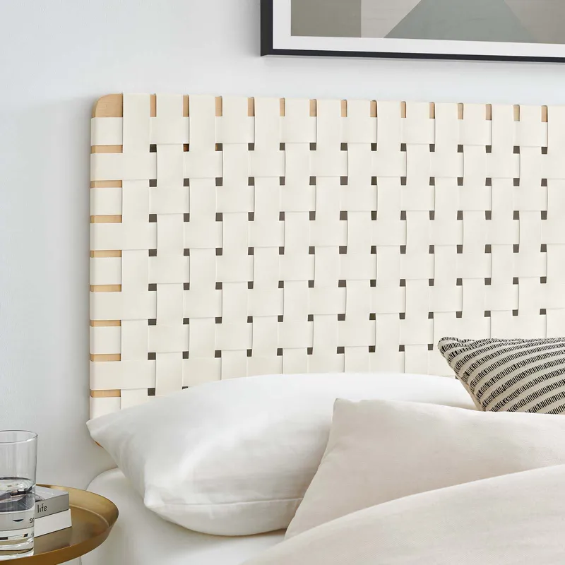 Sparta Weave Full Vegan Leather Headboard