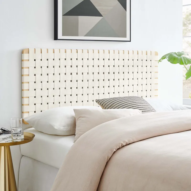 Sparta Weave Full Vegan Leather Headboard