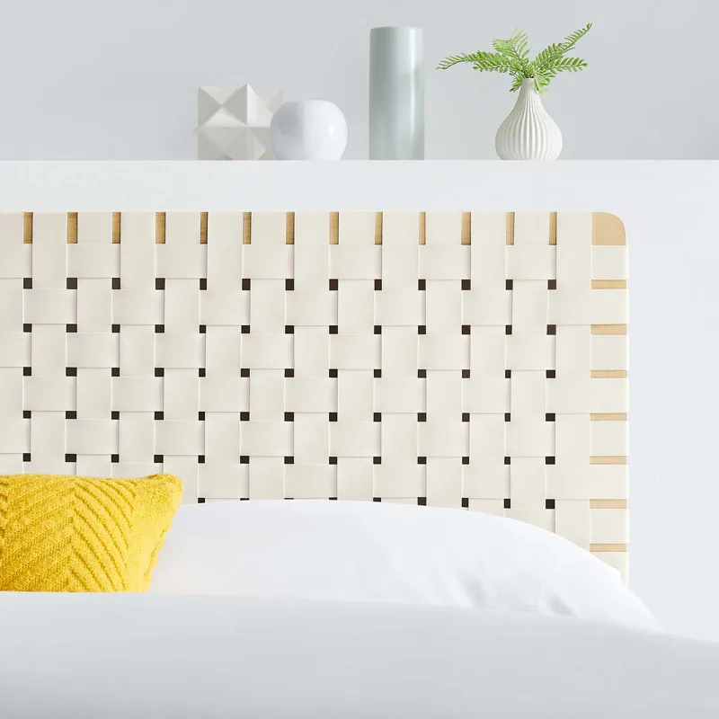 Sparta Weave Full Vegan Leather Headboard
