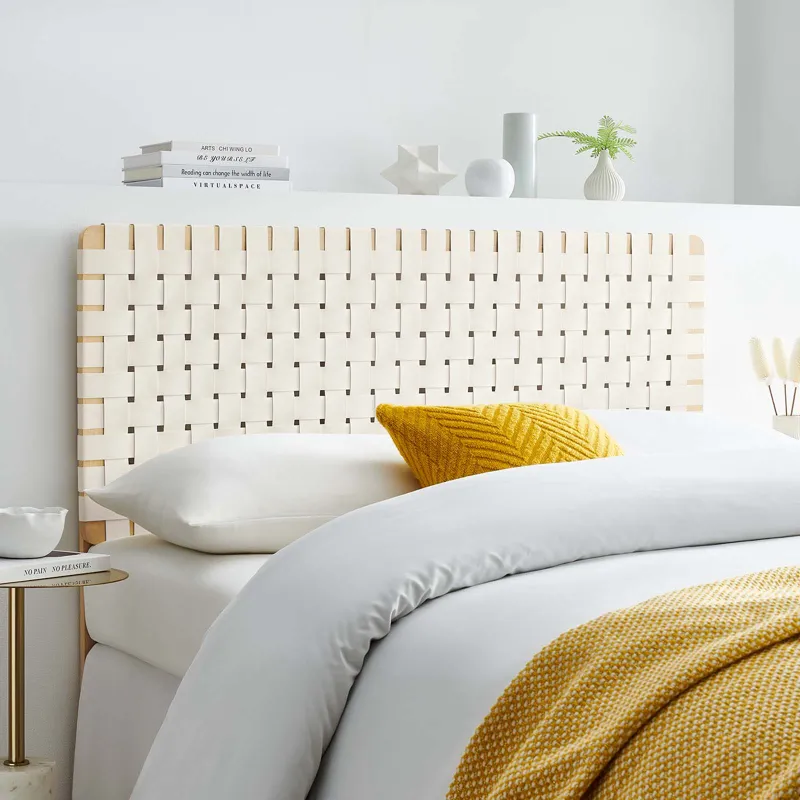 Sparta Weave Full Vegan Leather Headboard