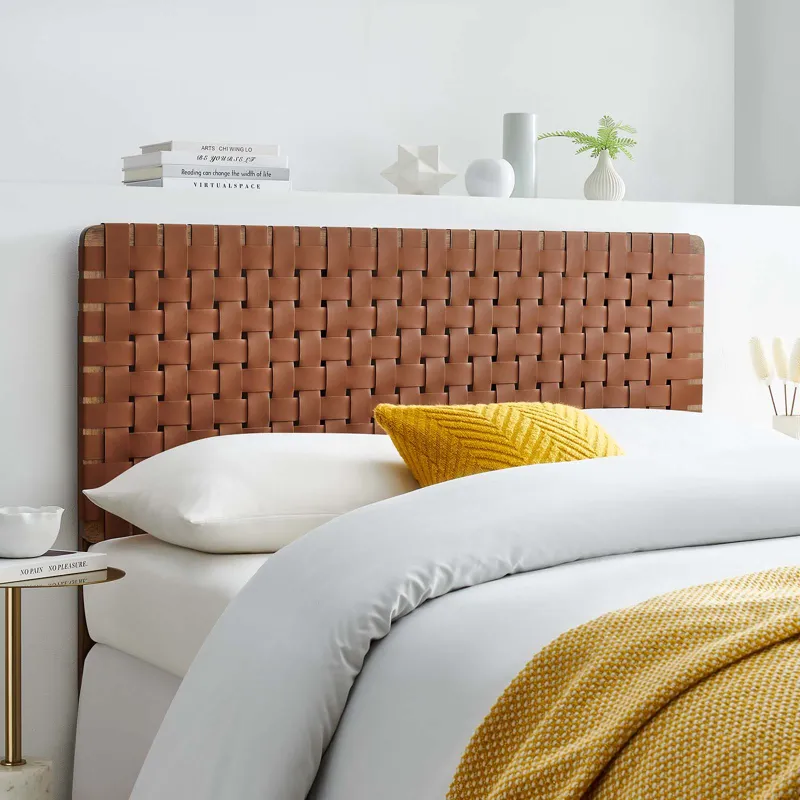 Sparta Weave Full Vegan Leather Headboard