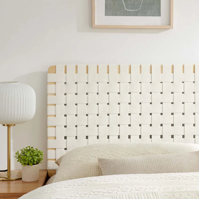Sparta Weave Queen Vegan Leather Headboard