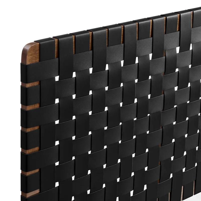 Sparta Weave Wall-Mount King Vegan Leather Headboard