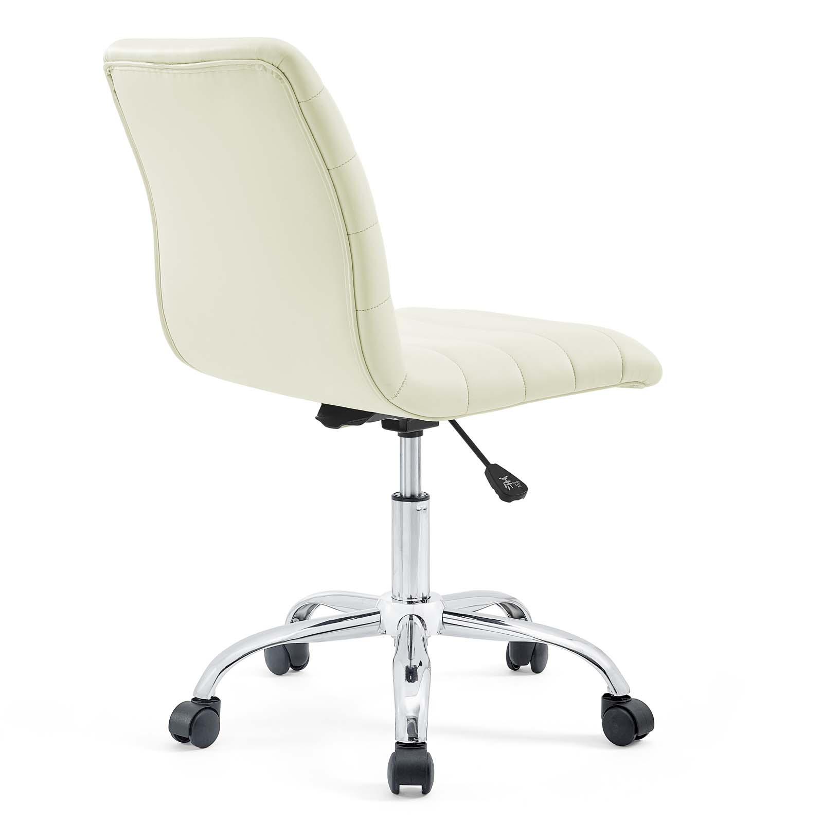 Ripple Armless Mid Back Vinyl Office Chair EEI1532WHI by Modway at