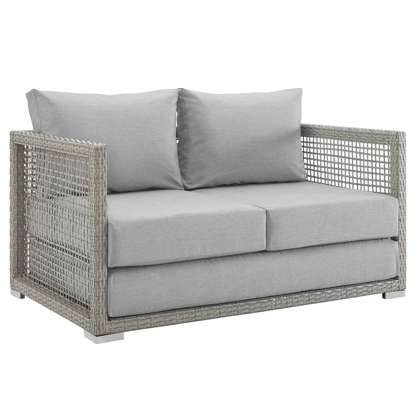 Aura 6 Piece Outdoor Patio Wicker Rattan Set EEI3559GRYGRYSET by Modway at Tomlinson Furniture