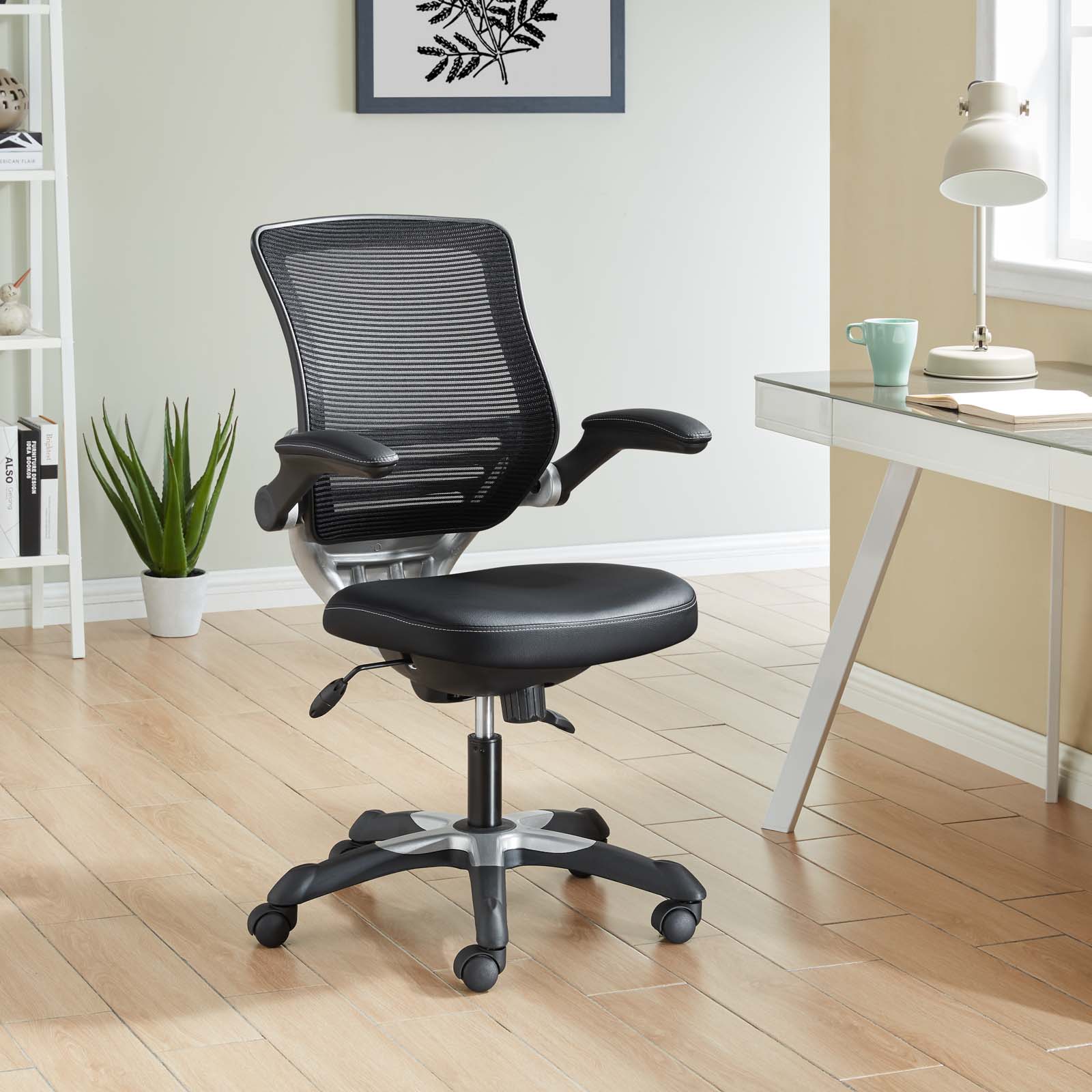 Edge Vinyl Office Chair EEI595BLK by Modway at Tomlinson Furniture