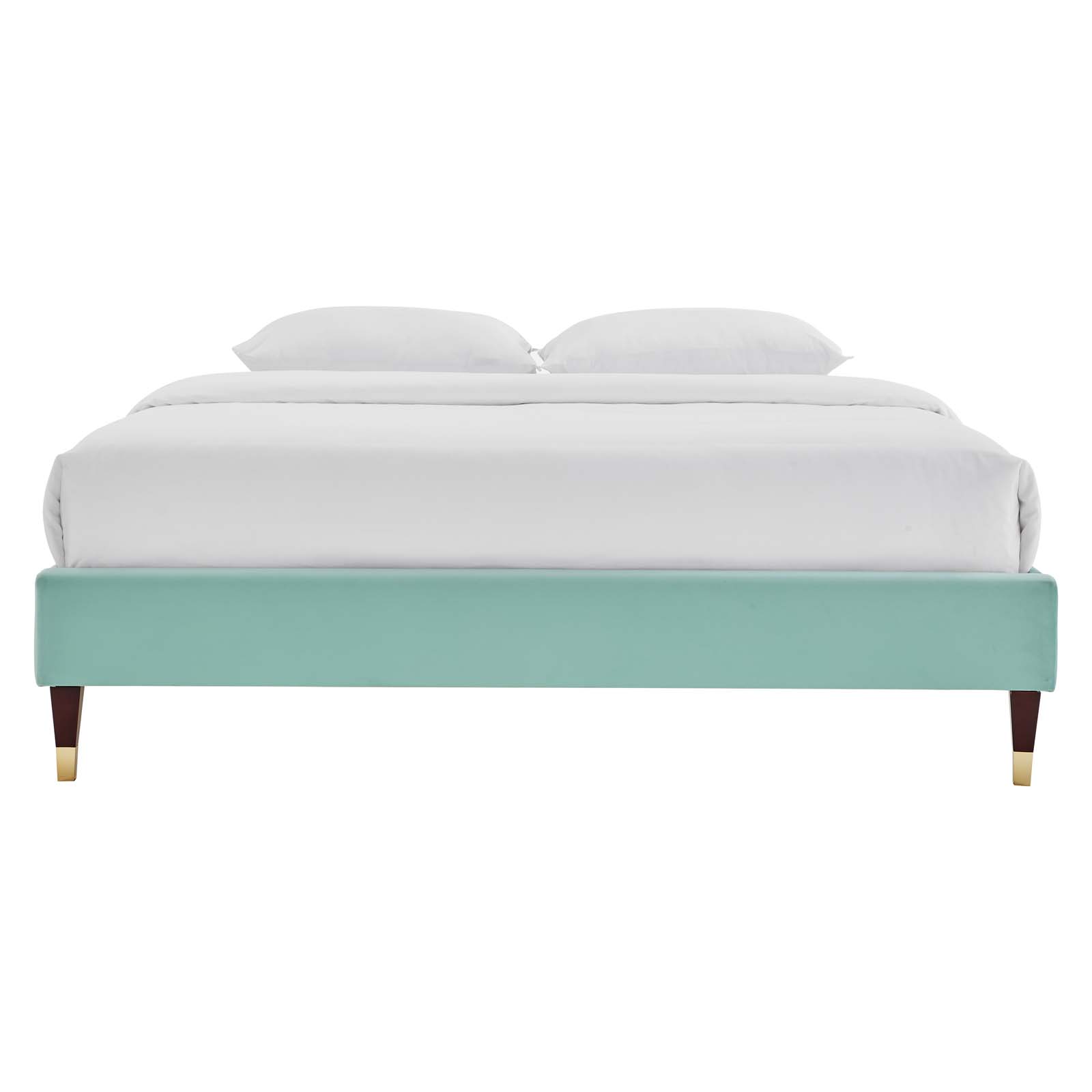 Harlow Queen Performance Velvet Platform Bed Frame MOD6270MIN by