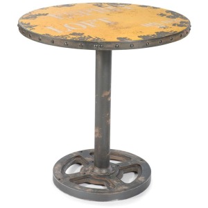 Wheel Table Round Yellow