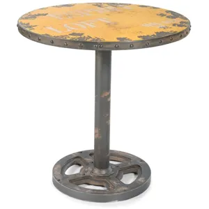 Wheel Table Round Yellow