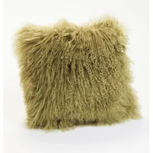 Lamb Fur Pillow Green