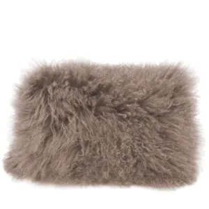 Lamb Fur Pillow Rect. Grey