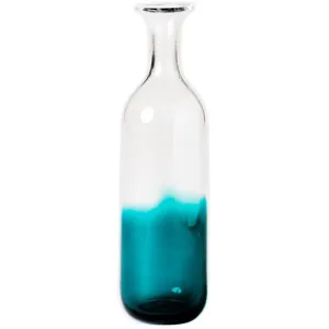 Tall Vase Teal/Clear