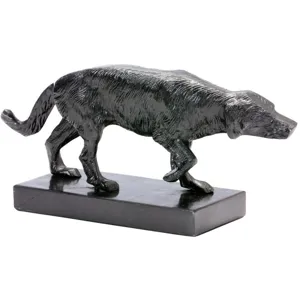 Running Dog Sculpture Black