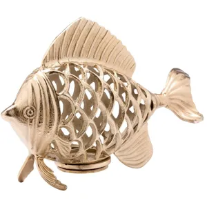 Fish Tealight Holder Bronze